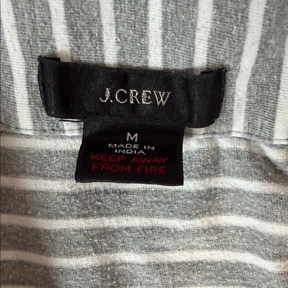J. Crew Women's Gray and White Striped Pajama Set - Picture 2 of 3